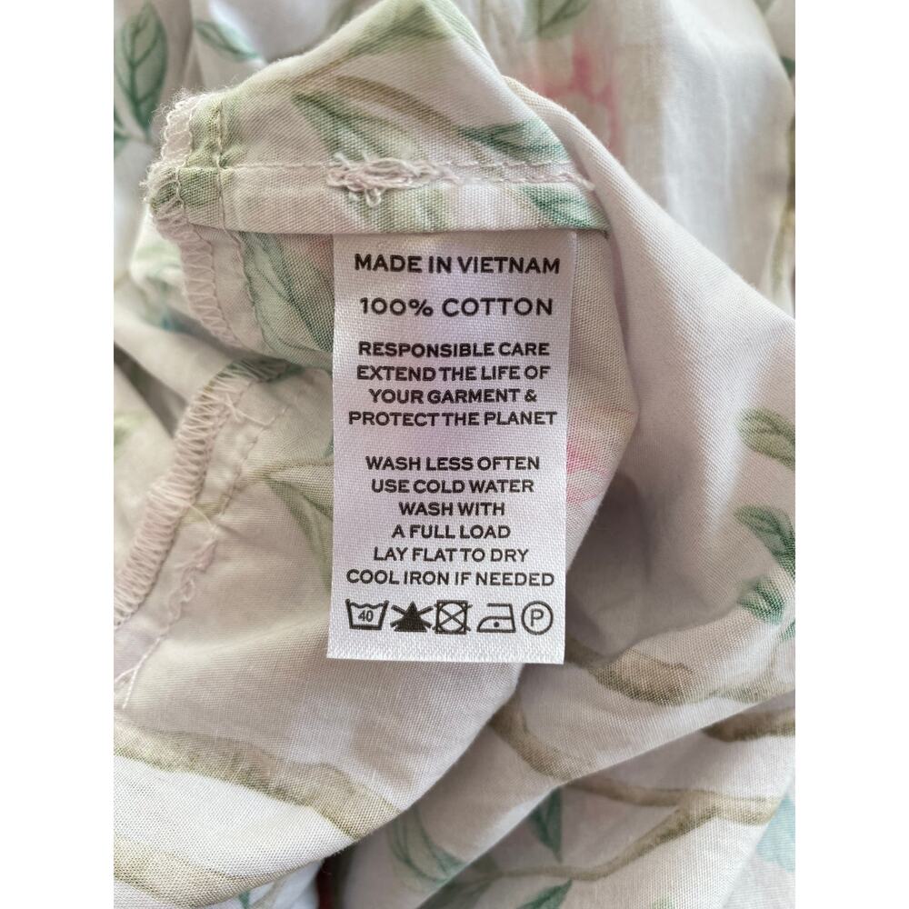 Hill House Home Smocked Louisa Nap Midi Dress Diane Pink Floral Garden Print M - Picture 9 of 11